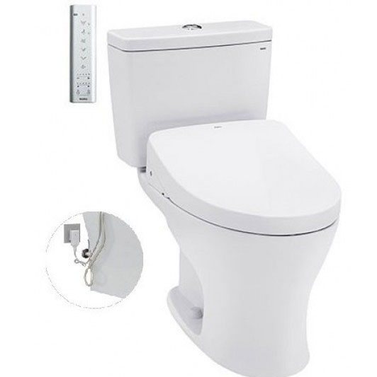 Bồn cầu hai khối kèm nắp rửa điện tử TOTO CS735DW11