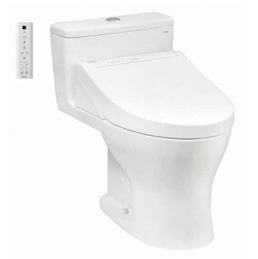 Bồn cầu một khối kèm nắp rửa điện tử TOTO MS855DW14